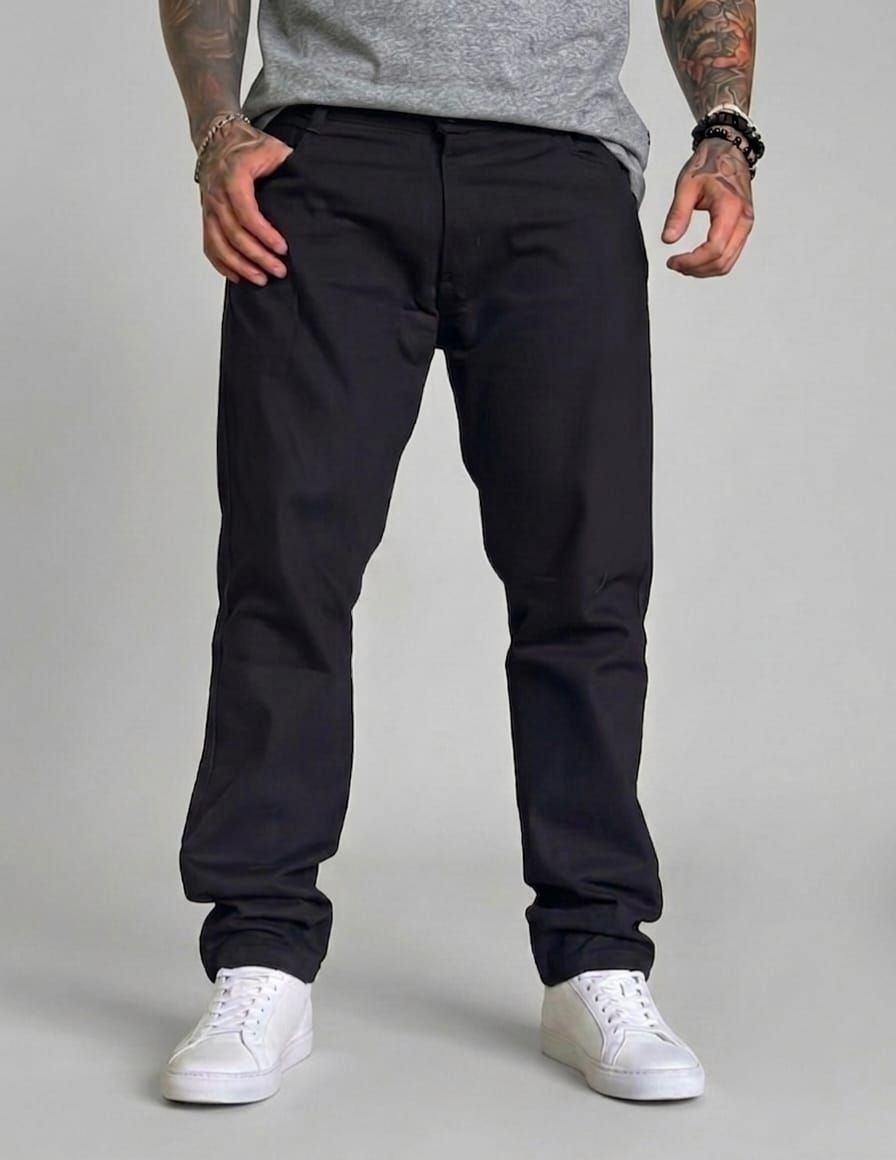 Pantalón Mom Liso Negro - Imagen 1