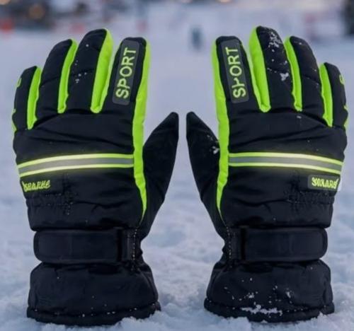 Guantes de Nieve Impermeable C/ Piel, Antideslizante, Moto, Invierno