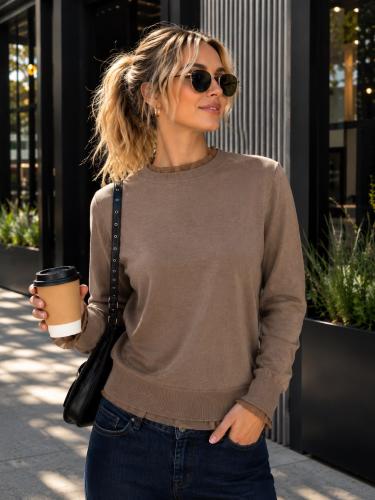 Sweater Hilo con Tull Vérmela