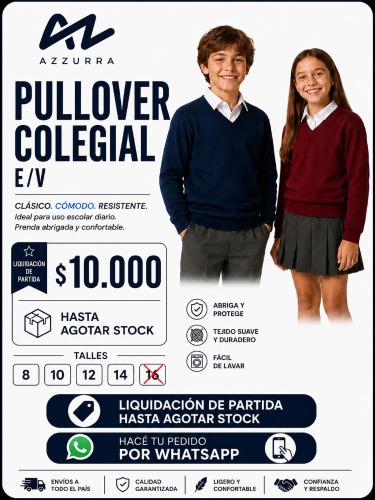 Pullover Colegial E/v - Liquidación de Partida