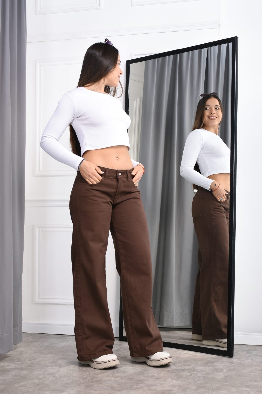 Art F381 Wide Leg Chocolate Rigido - Imagen 2