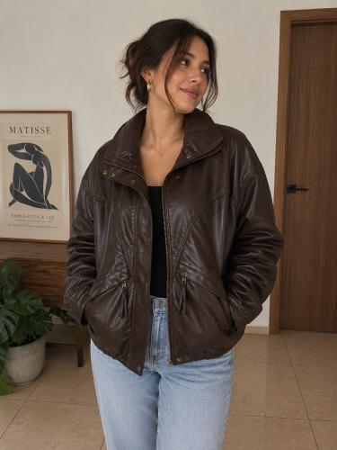 Cuero Bomber  Go con Piel