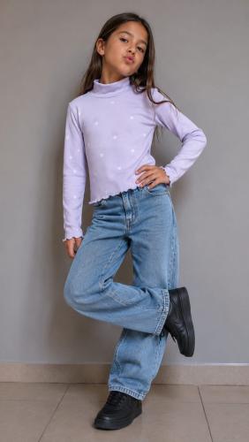 Media Polera de Darlon con Detalles de Corazón