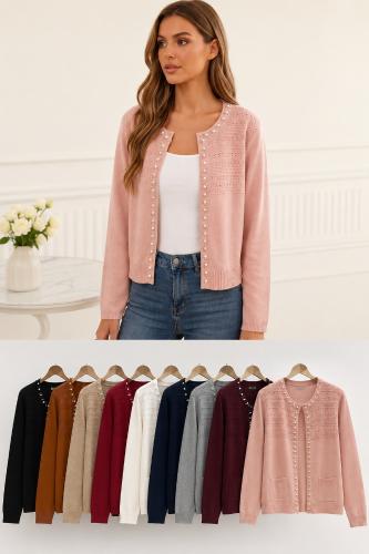 Cardigan con Perlas
