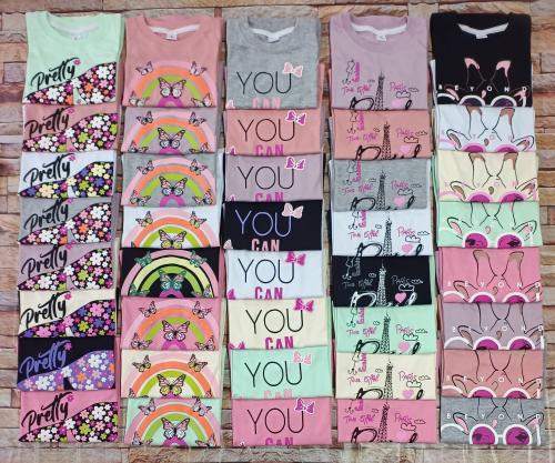 Camisetas Algodón Peinado de Nena
