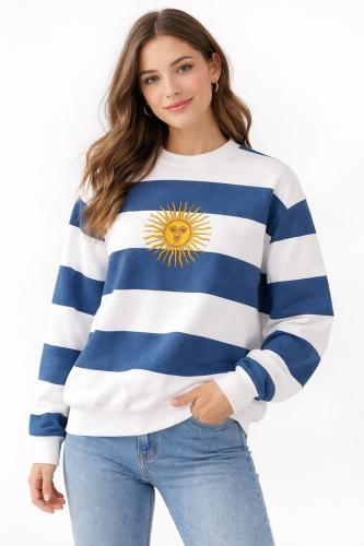 Buzo Rayado  Bordado Sol de Mayo