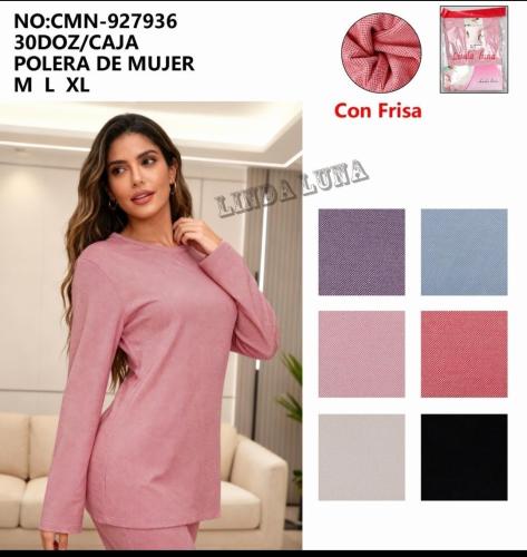 Camiseta Térmica de Dama con Frisa
