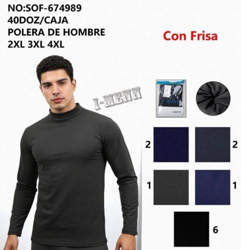 Polera Térmica de Hombre con Frisa
