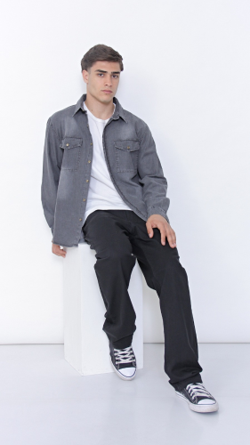 Camisa Gris Oversize