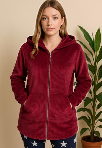 Campera Larga de Corderoy con Plush Adentro