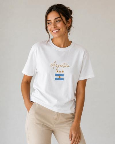 Remera Estampada Argentina Estrellas