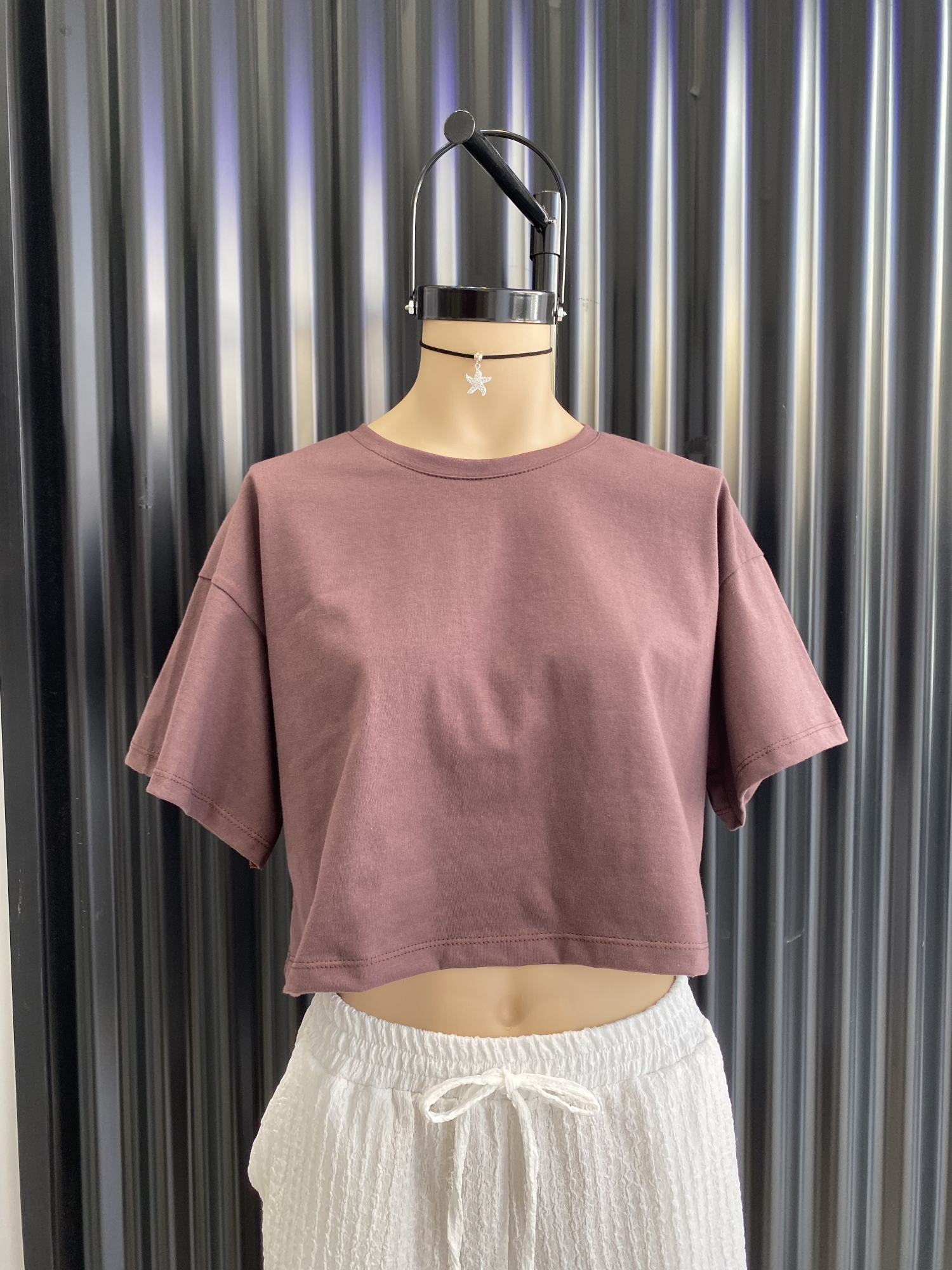 Remera Crop Algodón Jersey - Imagen 3