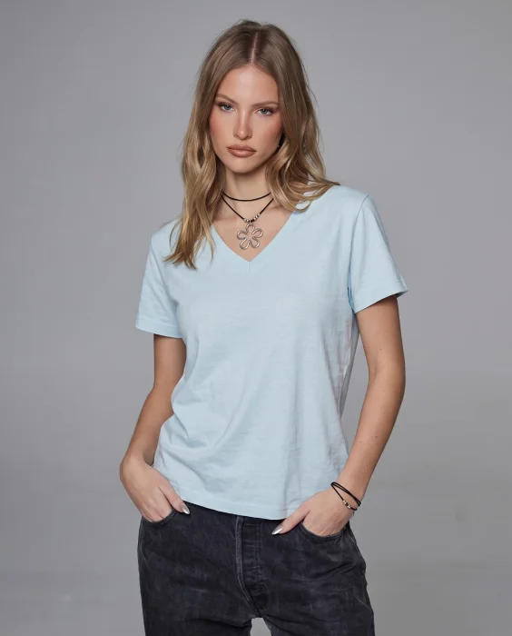 Remera V Algodón Jersey