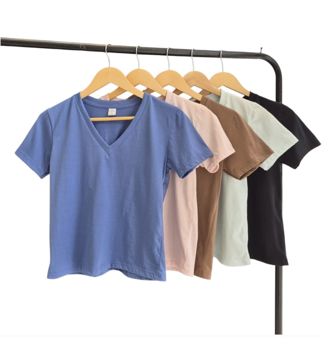 Remera V Algodón Jersey - Imagen 2