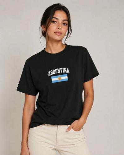 Remera Estampada Argentina Bandera