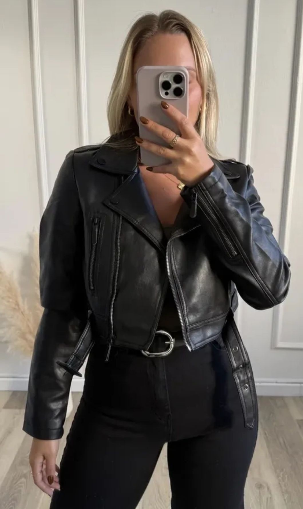 Campera Ecocuero con Cinto Corta - Imagen 3
