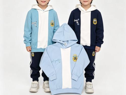 Buzos Argentina Niños Doble Estampados con Capucha