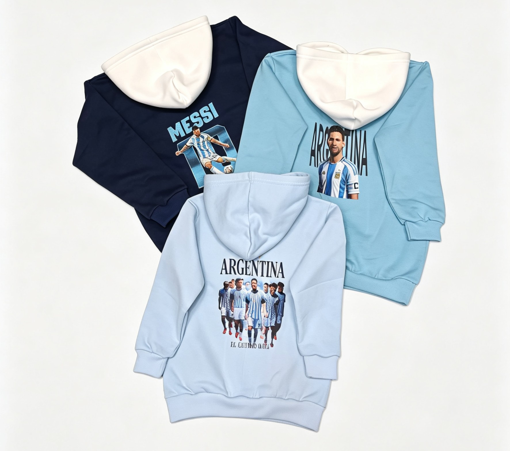 Buzos Argentina Niños Doble Estampados con Capucha - Imagen 2