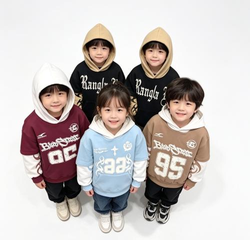 Buzos Capucha Niños Manga Combinados - Miniatura 2