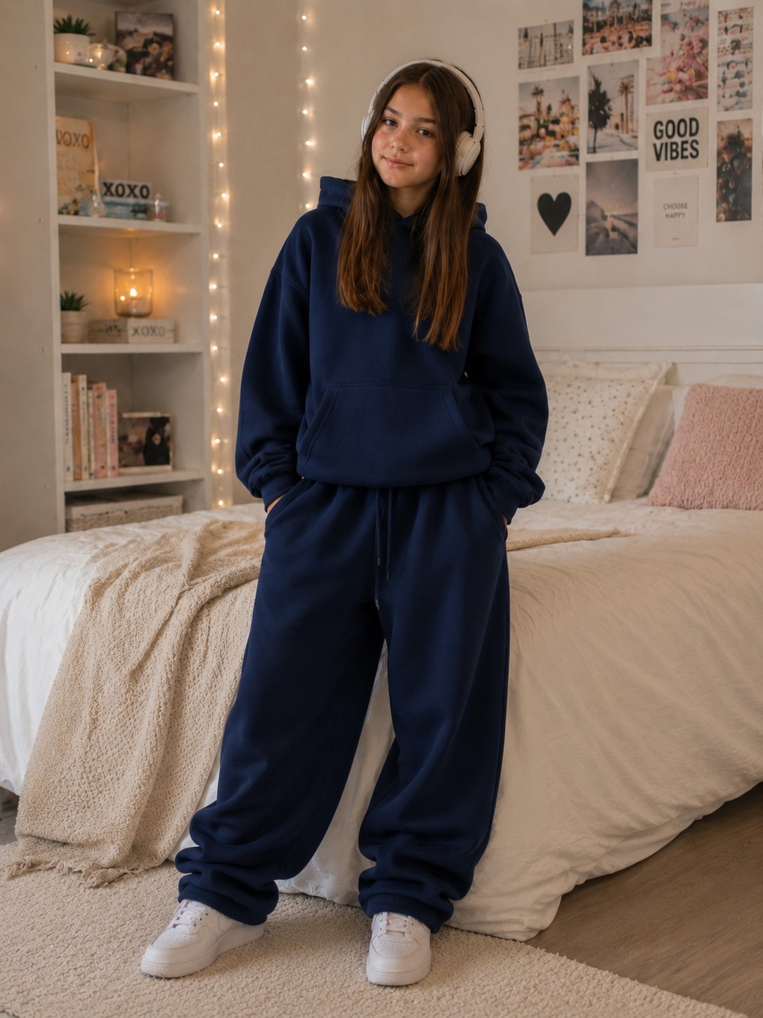 Conjuntos Oversize Frisa Peinada Invisible Niños - Imagen 1