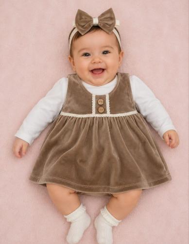 Conjunto Vestido Plush 3 Piezas
