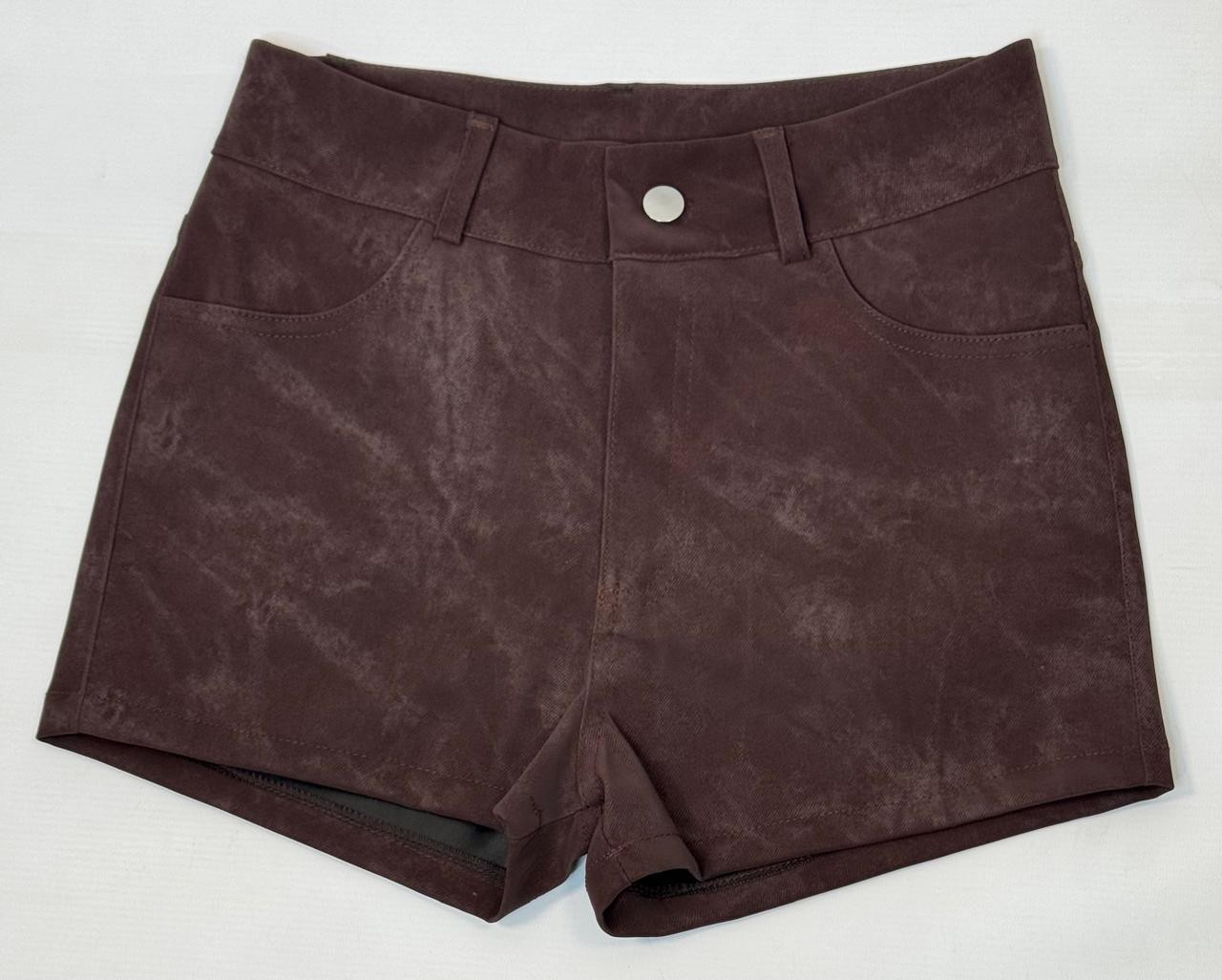Short Tiro Medio, Gamuza. - Imagen 2