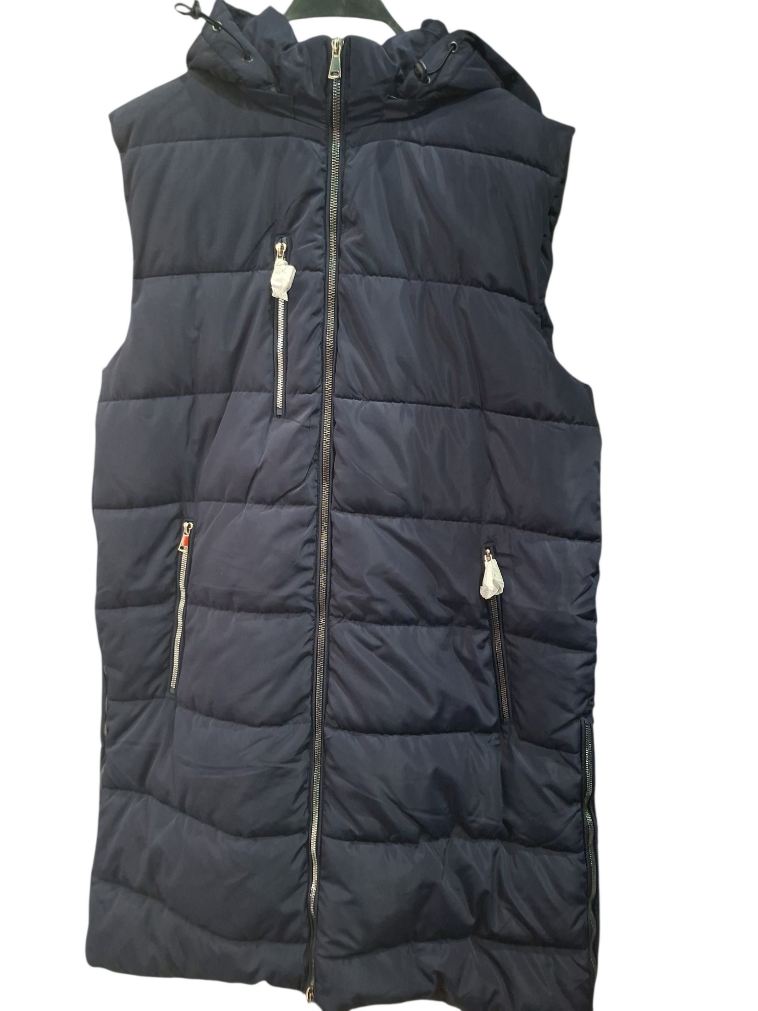 Chaleco Largo con Piel Marca Yd - Imagen 1