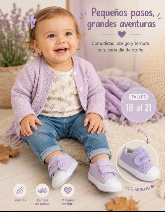 Zapatillas con Abrojos Lila