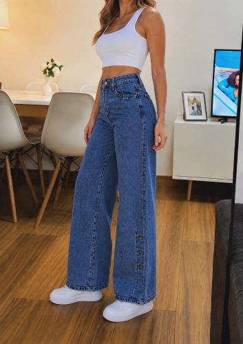 Wide Leg con Botones