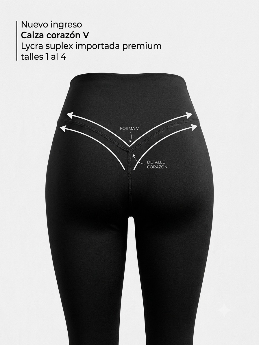 Calza Corazon V Lycra Importada - Imagen 3