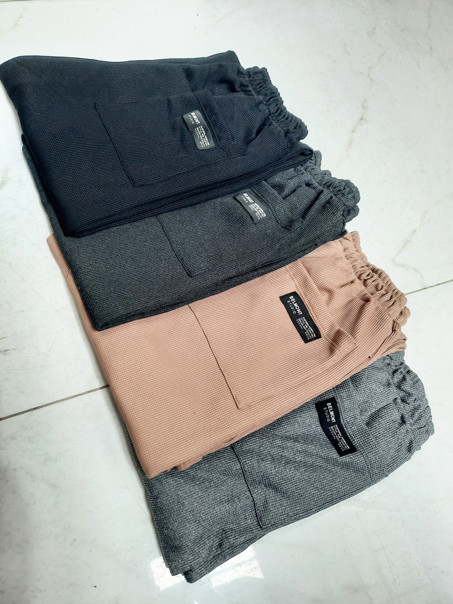 Pantalon Baggy de Wafle Frizado - Imagen 3