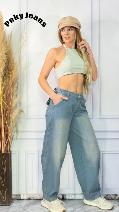 Jeans Baggy con Regulador