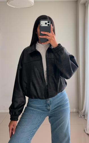 Campera Bomber Semil Cuero
