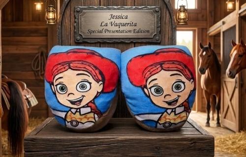 Pantuflon Jessie "la Vaquerita" Sublimado Adulto e Infantil
