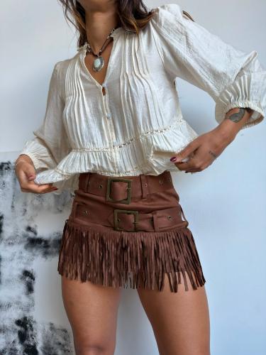 Camisa Poplin Plizada Morem