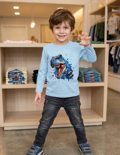 Camisetas Dino Azul