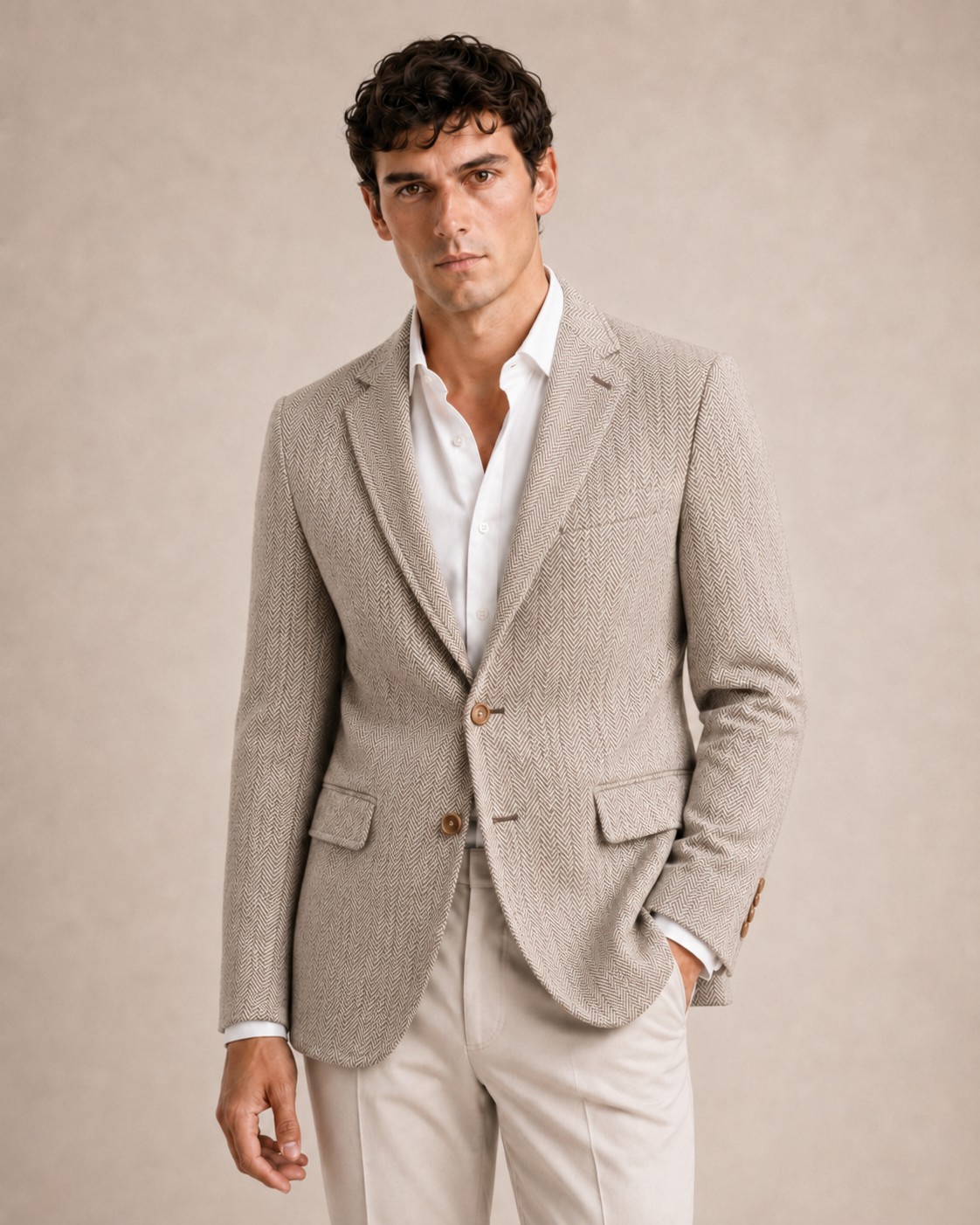 Blazer de Paño Espiga - Imagen 1