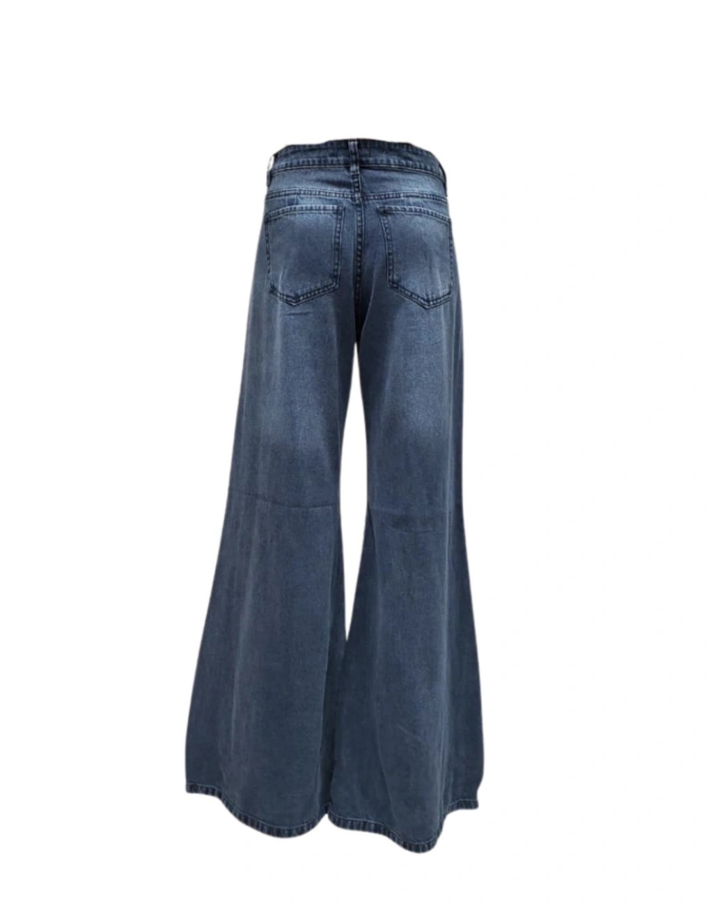 Mega  Wide Leg Tiro Alto con Roturas Denim Premium - Imagen 3