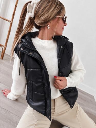Chaleco Capucha Desmontable de Mujer