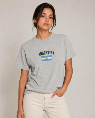 Remera Estampada Argentina Bandera