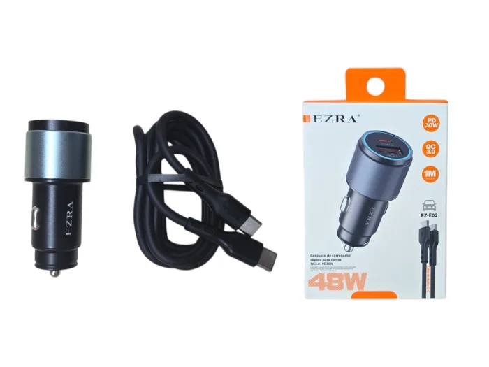 Cargador Auto Ezra Tipo C 1usb 48w Carga Rapida (ez-e02)