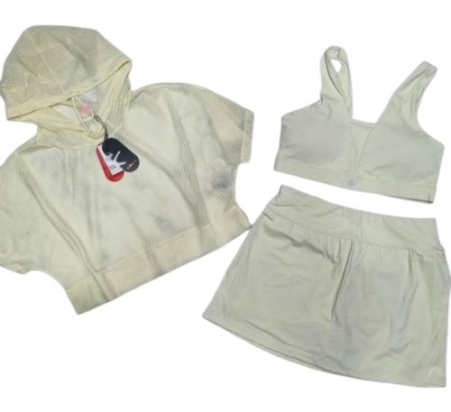 Conjunto 3 en 1 Pollera+ Top + Buzo  Marca Irun Dama - Miniatura 3