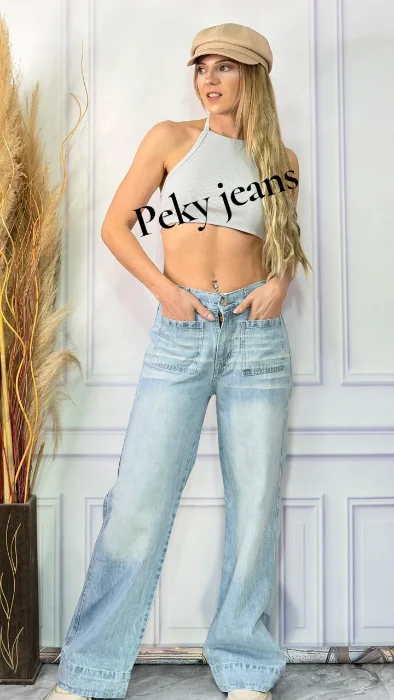 Jeans Wide Leg Bota Pie Boteado Ancho