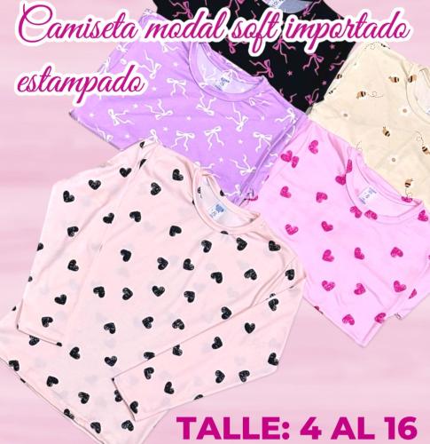 Camiseta Modal Soft Nena(sin Friza)