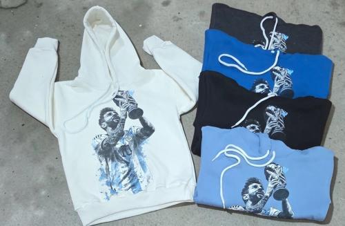 Buzo Over Frizado Premiun Estampado Messi al Plastisol