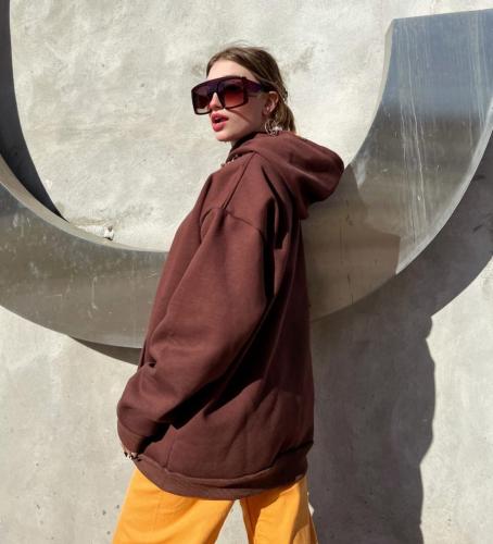 Buzo Oversize Frisa Invisible con Forreria en la Capucha