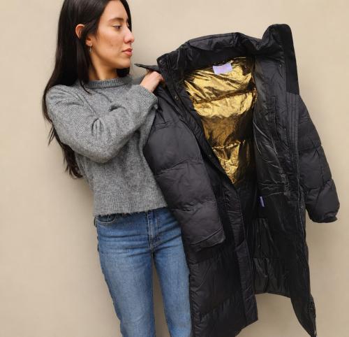 Campera Térmica Larga con Cierre a los Costados