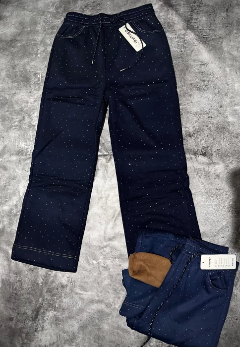Pantalones Palazos Jeans con Piel por Dentro