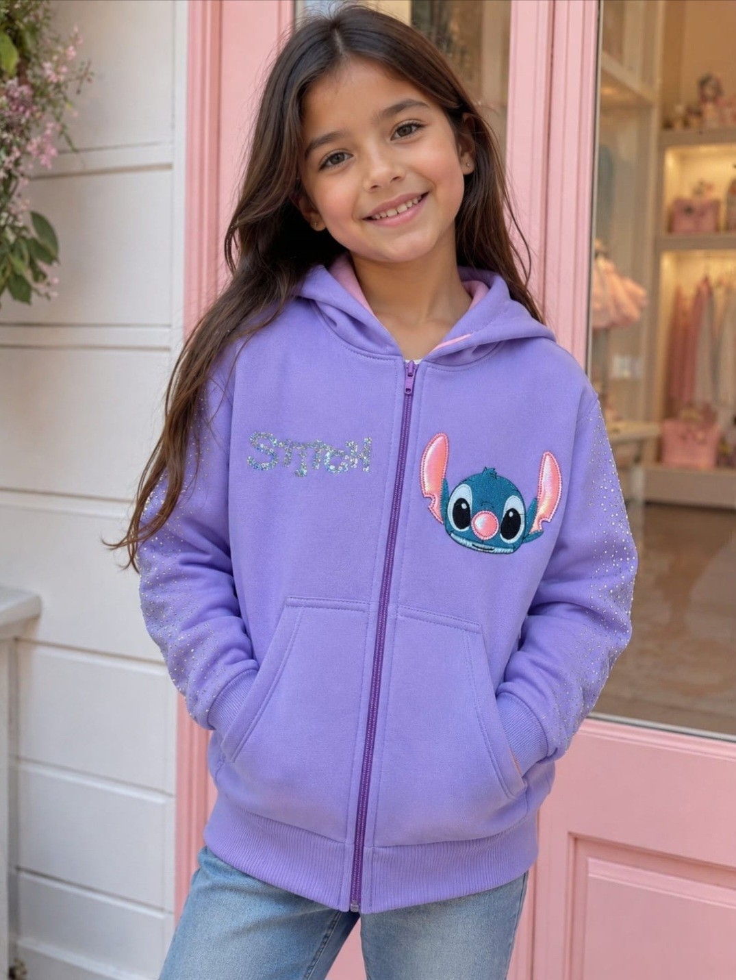 Campera de Stich Nena con Brillo - Imagen 2