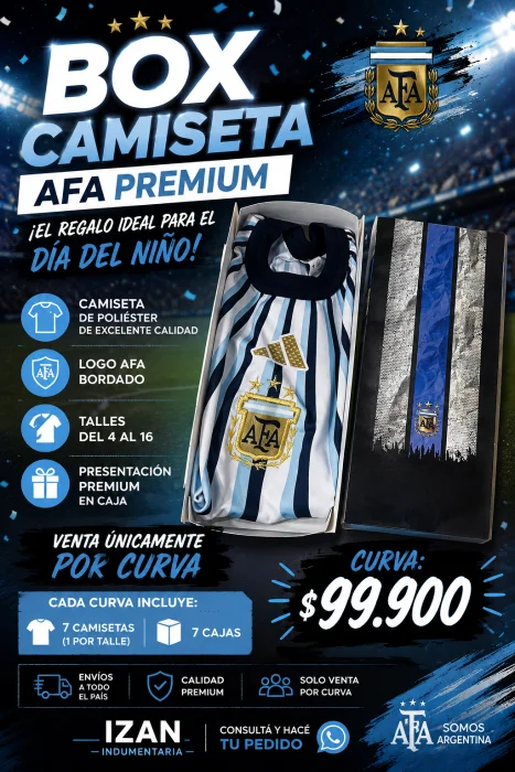  ¡box Camiseta Afa Premium!   el Regalo Ideal para el Día del Niño